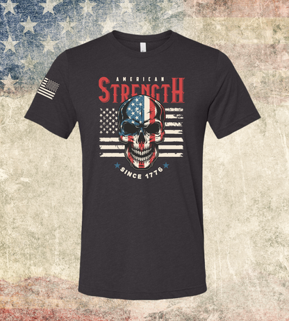 CUSTOM Emblem 4th of July Series - Comfort Unisex Triblend SS Tee - American Strength