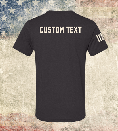 CUSTOM Emblem 4th of July Series - Comfort Unisex Triblend SS Tee - American Skull