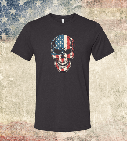 Emblem 4th of July Series - Comfort Unisex Triblend SS Tee - American Skull