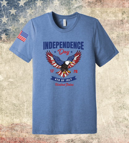 CUSTOM Emblem 4th of July Series - Comfort Unisex Triblend SS Tee - American Eagle