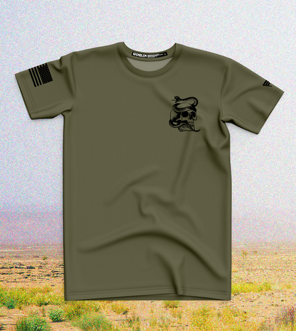 CUSTOM Emblem Snake Series Core Men's SS Performance Tee - Snake Skull