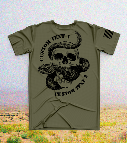 CUSTOM Emblem Snake Series Core Men's SS Performance Tee - Snake Skull