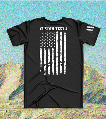 CUSTOM Emblem Flag Series Core Men's SS Performance Tee - White Flag