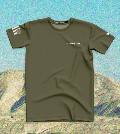 CUSTOM Emblem Flag Series Core Men's SS Performance Tee - White Flag