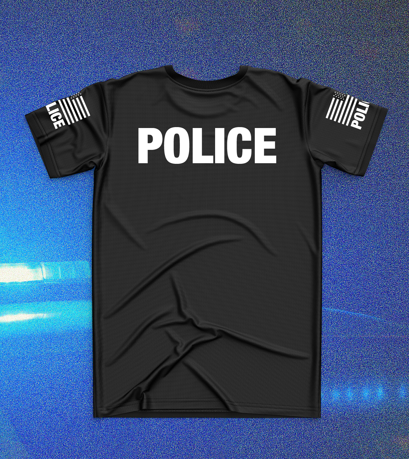 CUSTOM Emblem Core Men's SS Performance Tee - Police White