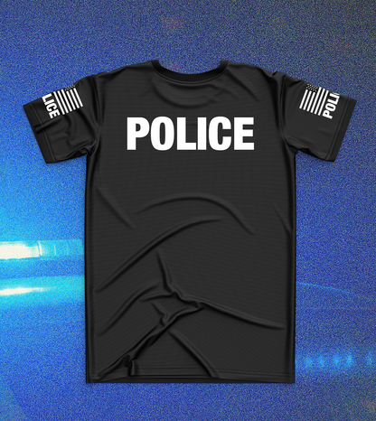 CUSTOM Emblem Core Men's SS Performance Tee - Police White
