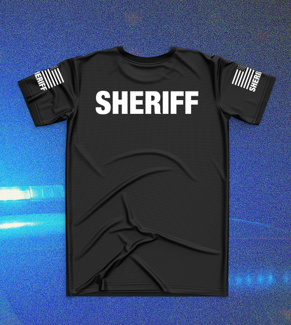 CUSTOM Emblem Core Men's SS Performance Tee - Sheriff White