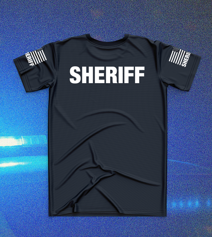 CUSTOM Emblem Core Men's SS Performance Tee - Sheriff White