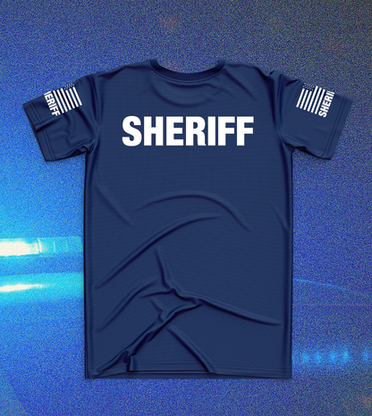 CUSTOM Emblem Core Men's SS Performance Tee - Sheriff White