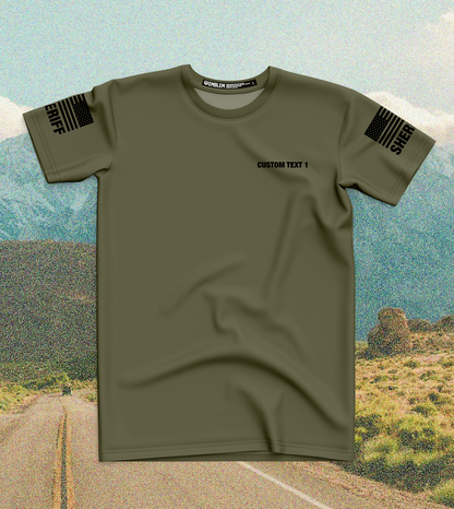 CUSTOM Emblem Core Men's SS Performance Tee - Sheriff Black