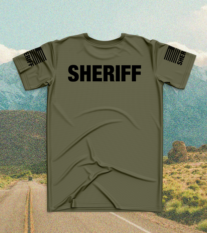 CUSTOM Emblem Core Men's SS Performance Tee - Sheriff Black