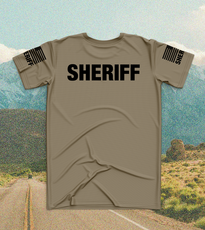 CUSTOM Emblem Core Men's SS Performance Tee - Sheriff Black