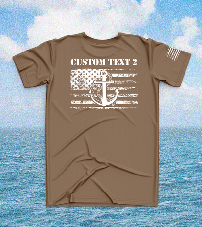 CUSTOM Emblem Core Men's SS Performance Tee - Anchor