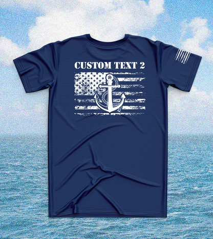 CUSTOM Emblem Core Men's SS Performance Tee - Anchor