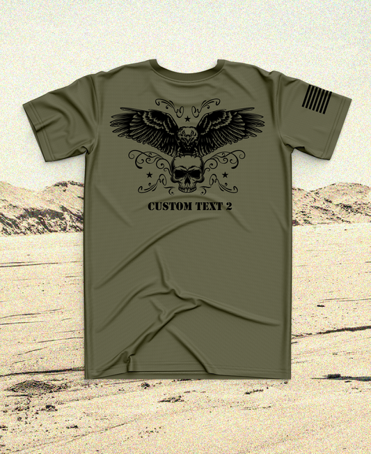 CUSTOM Emblem Eagle Series Core Men's SS Performance Tee - Eagle Skull