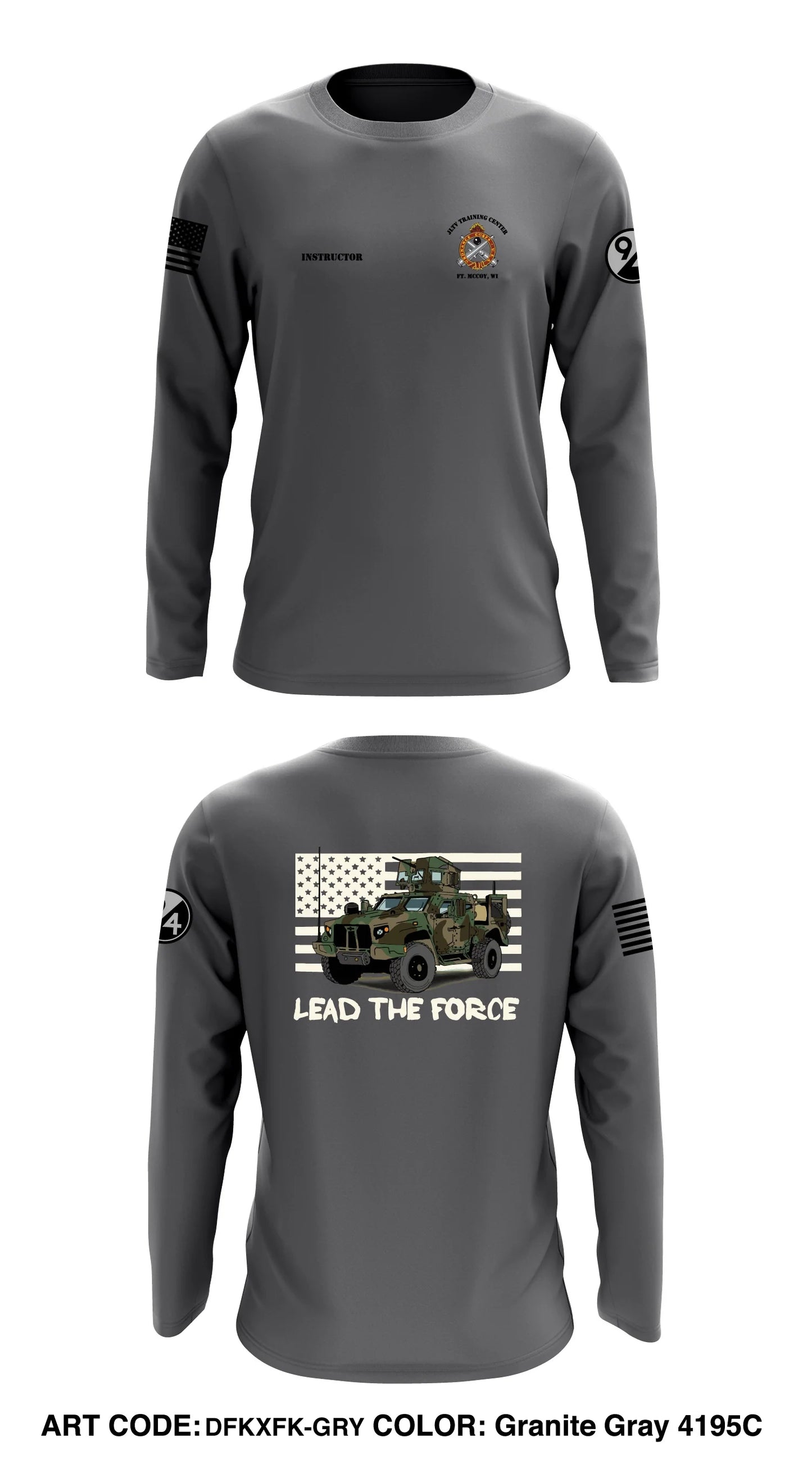 JLTV Training Center Store 1 Core Men's LS Performance Tee - DFKXFK-GRY