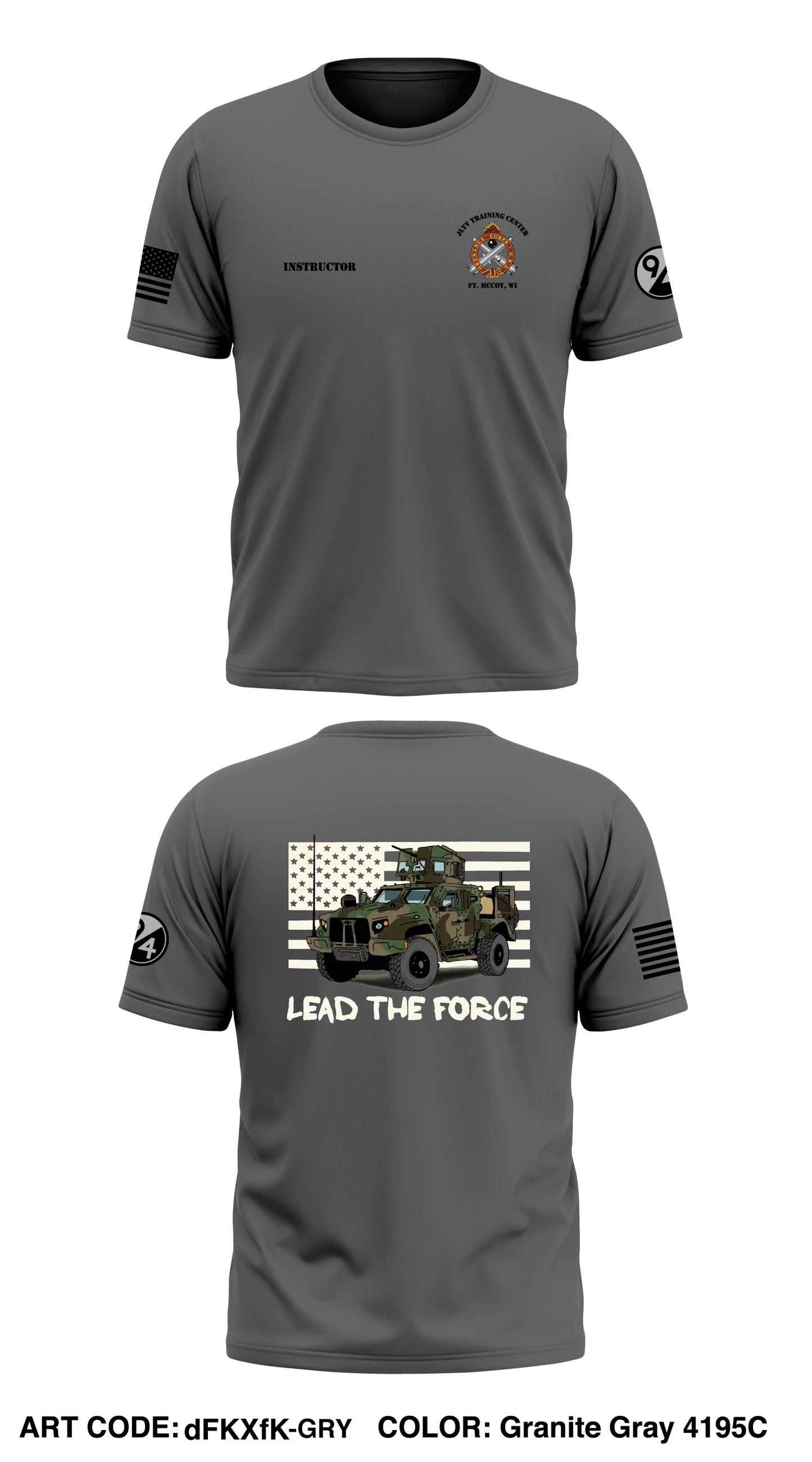 JLTV Training Center Store 1 Core Men's SS Performance Tee - dFKXfK-GRY