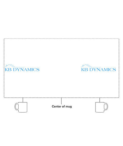 KB Dynamics 15 oz White Ceramic Mug - jNEVRh