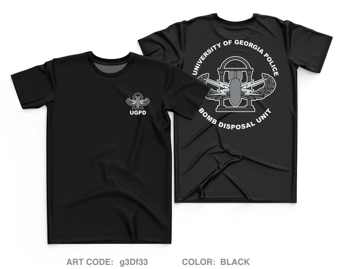 University of Georgia Bomb Disposal Unit Core Men's SS Performance Tee - g3Df33