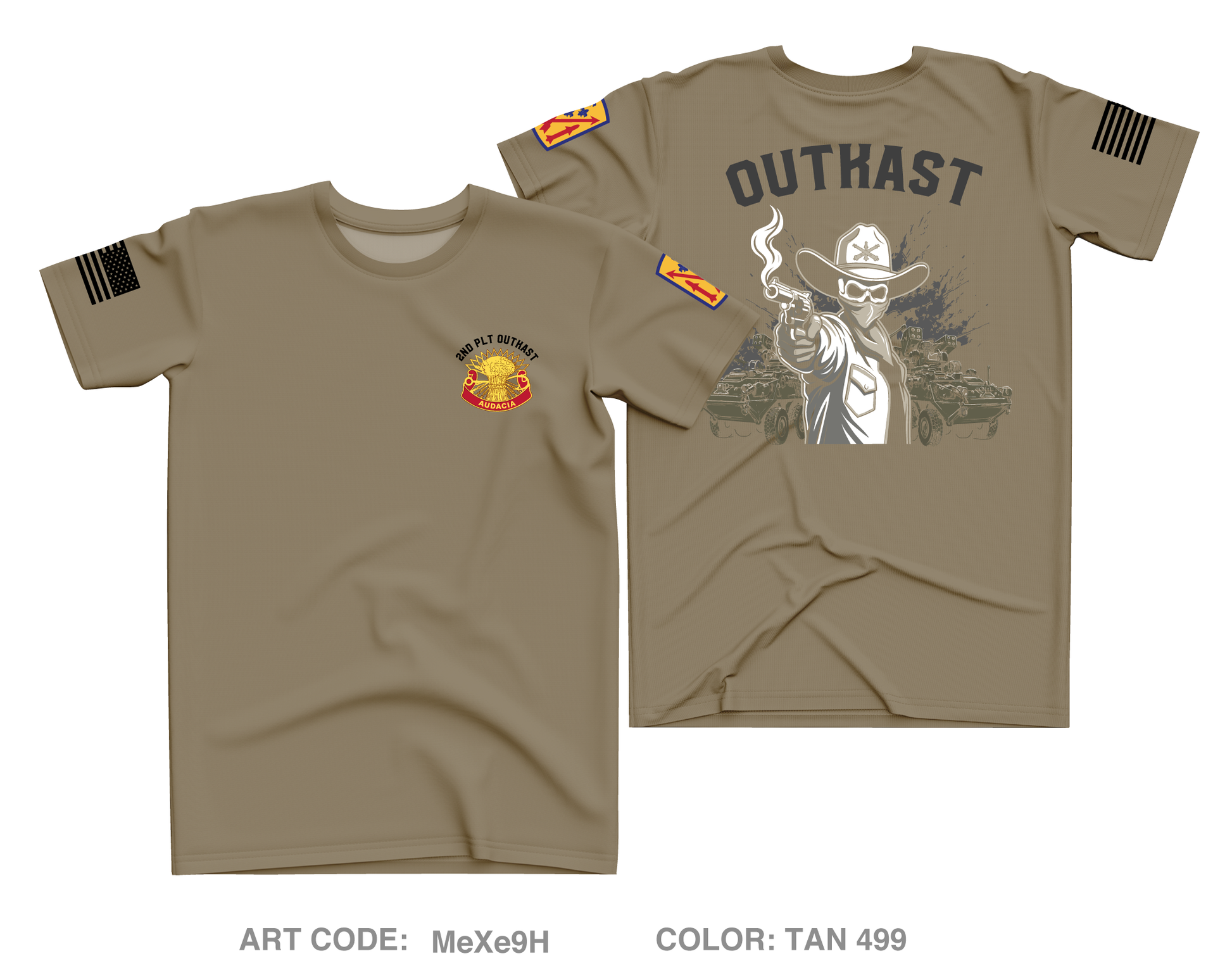 5-4 ADAR 2nd PLT ALPHA BTTRY Fundraising Collection Core Men's SS Performance Tee - MeXe9H