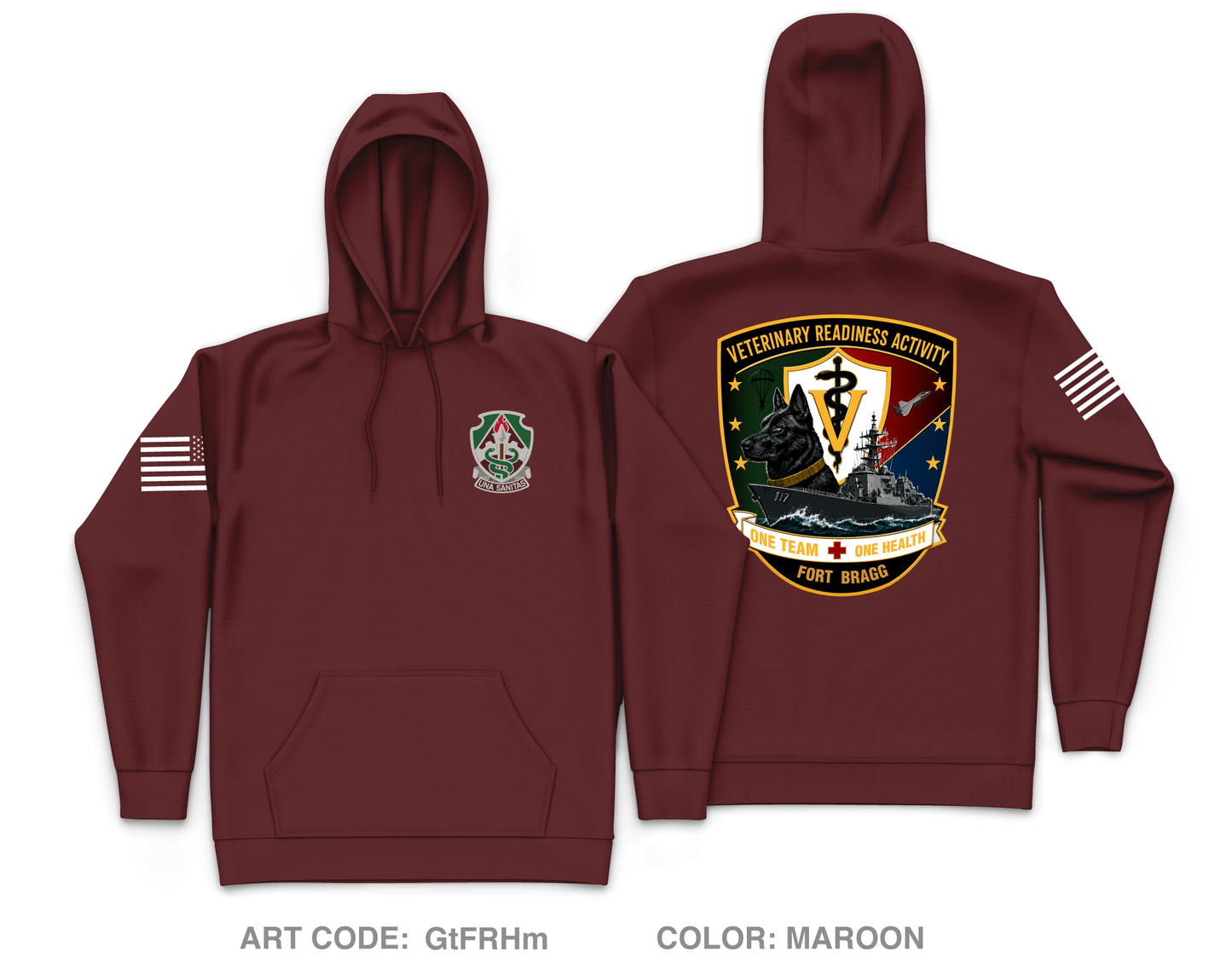 VRA Ft Bragg Core Men's Hooded Performance Sweatshirt - GtFRHm