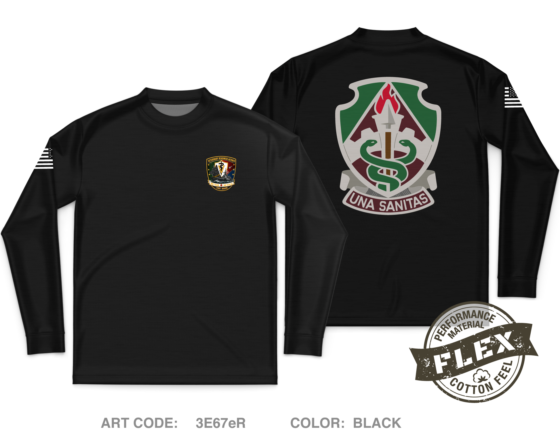 VRA Ft Bragg Core Men's LS Flex Performance Tee - 3E67eR