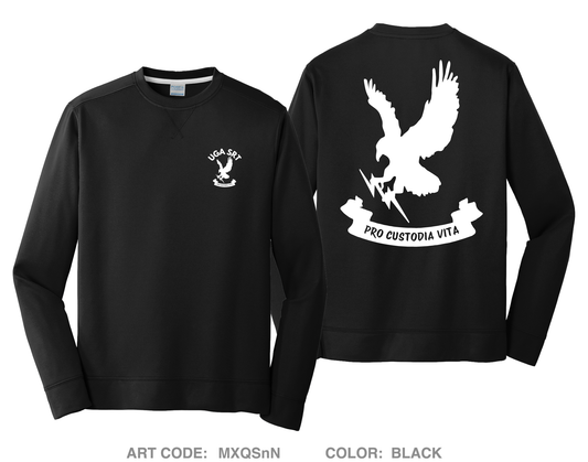 UGA Police Special Response Team Hi-Tech Performance Crewneck Sweatshirt - MXQSnN