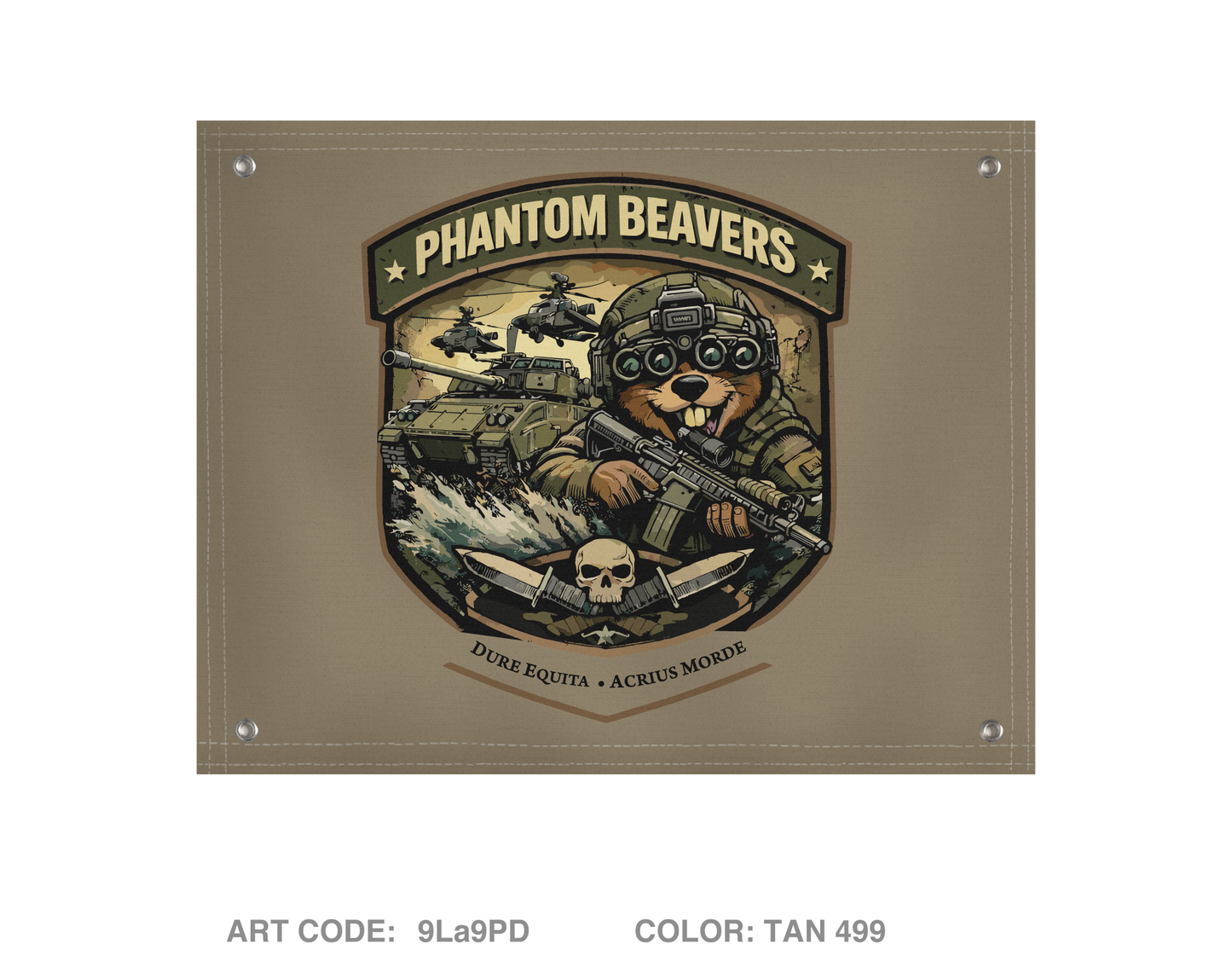 Phantom Beavers Banner Flag - 9La9PD