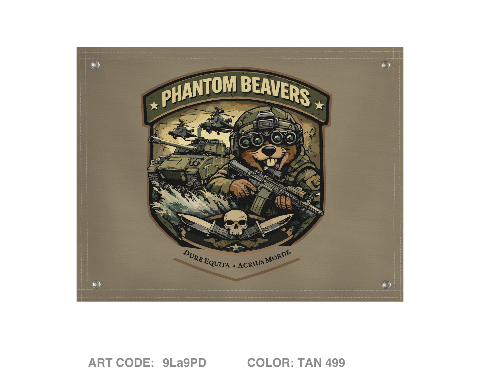 Phantom Beavers Banner Flag - 9La9PD