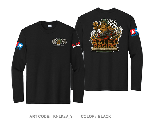 CUSTOM Aztec Racing Hi-Tech Performance Unisex Youth LS Tee - KNLKzV_Y