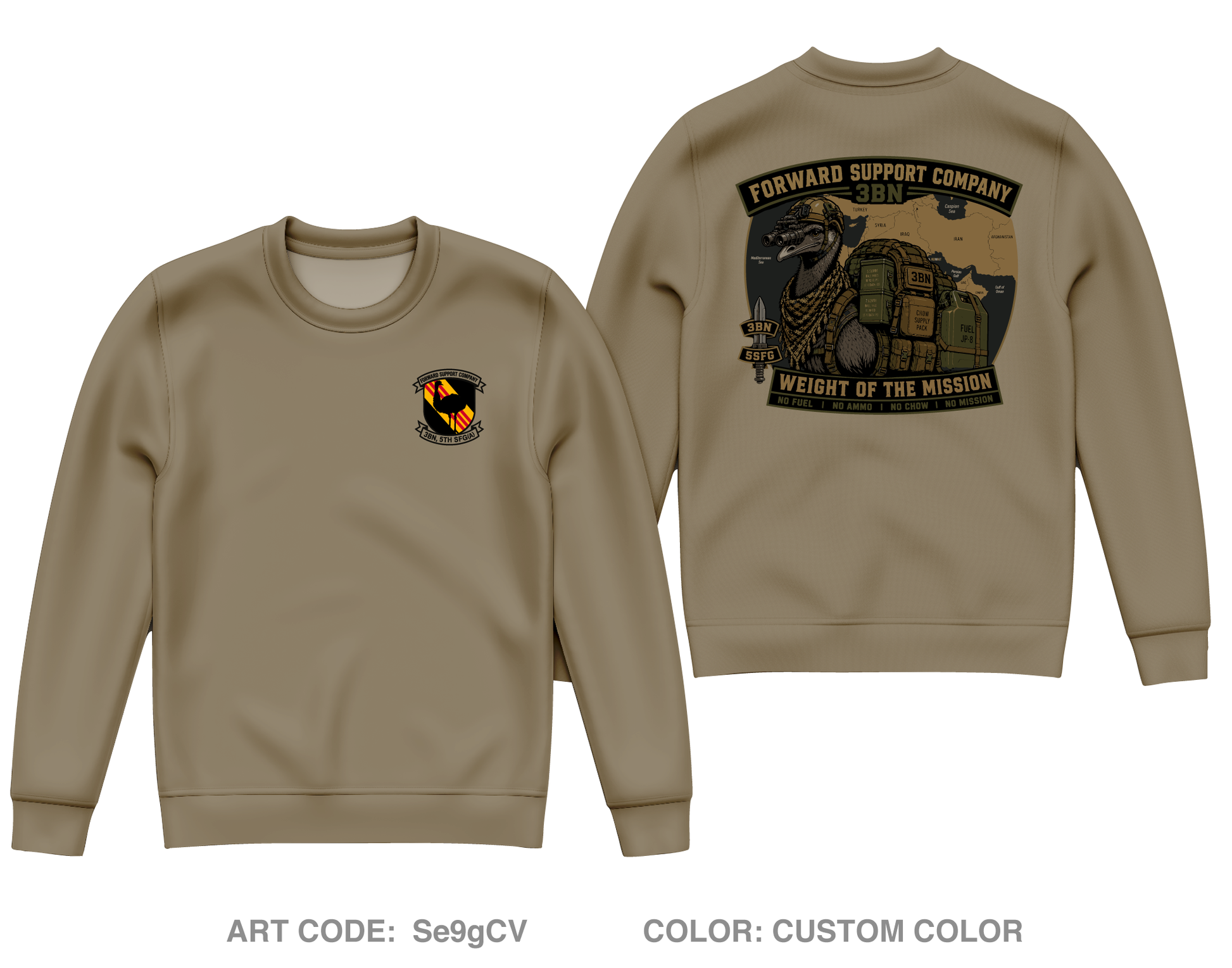 3BN, 5 SFG Core Men's Crewneck Performance Sweatshirt - Se9gCV