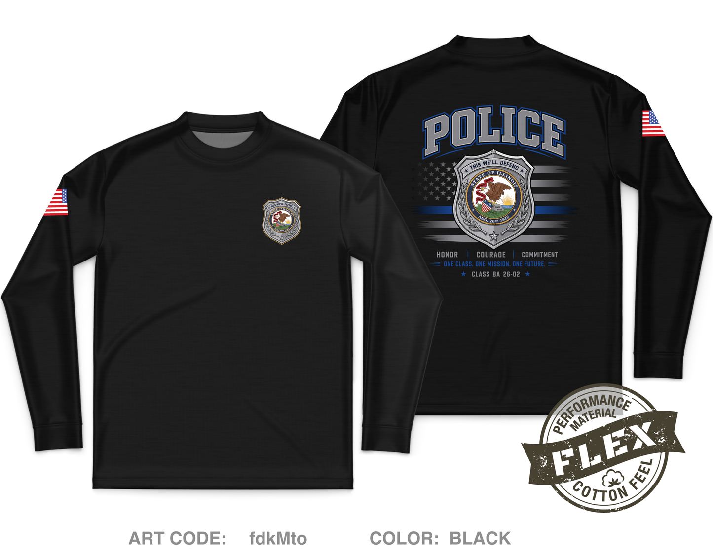 Class BA 26-02 Core Men's LS Flex Performance Tee - fdkMto