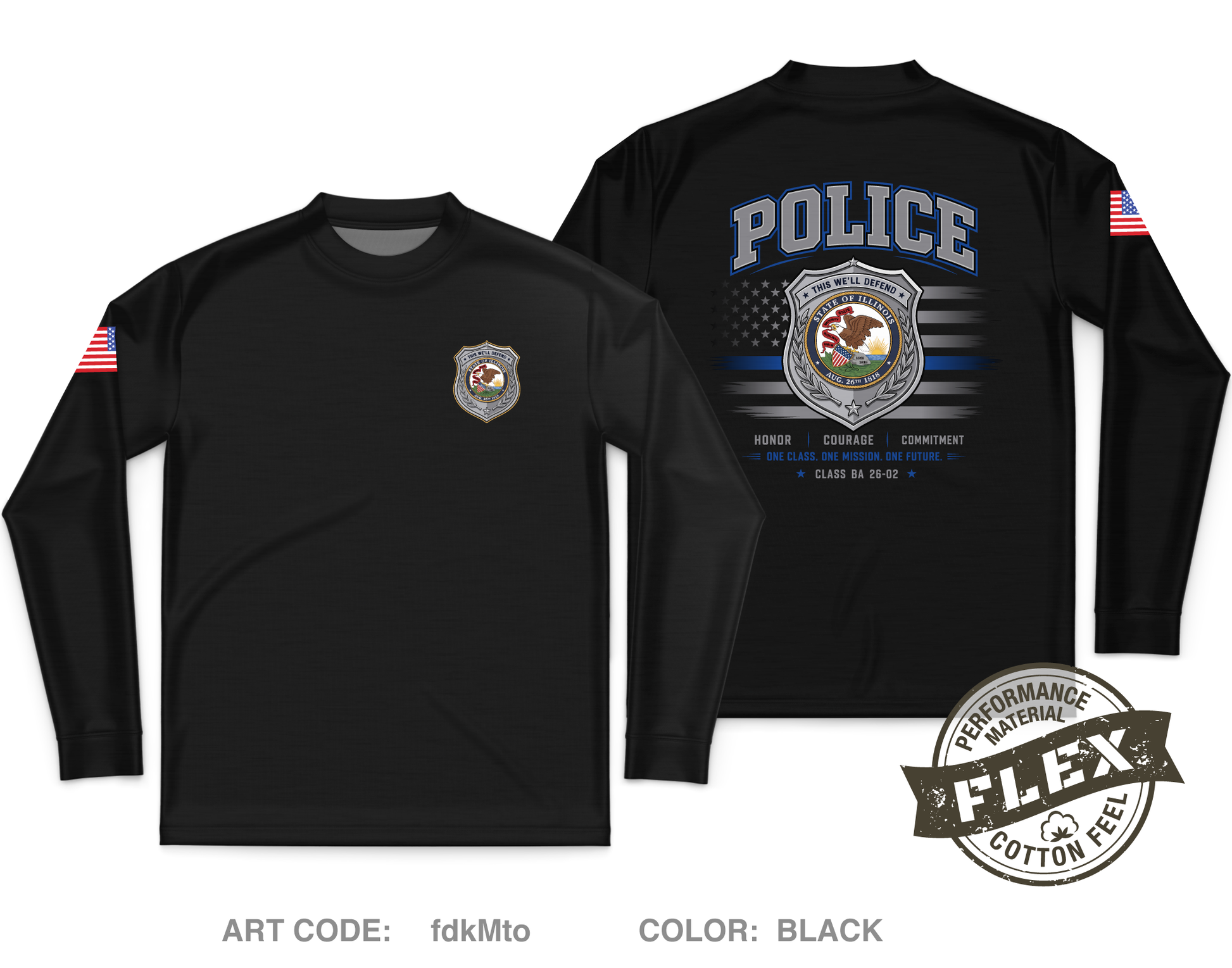 Class BA 26-02 Core Men's LS Flex Performance Tee - fdkMto
