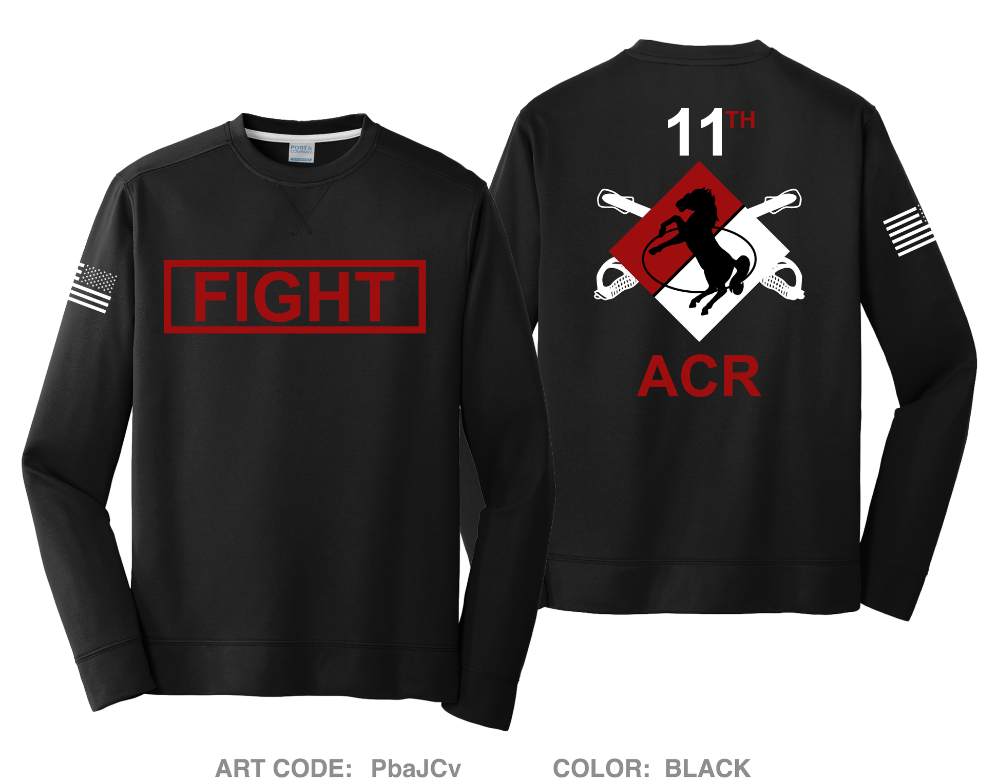 11th Armored Cavalry Regiment Hi-Tech Performance Crewneck Sweatshirt - PbaJCv