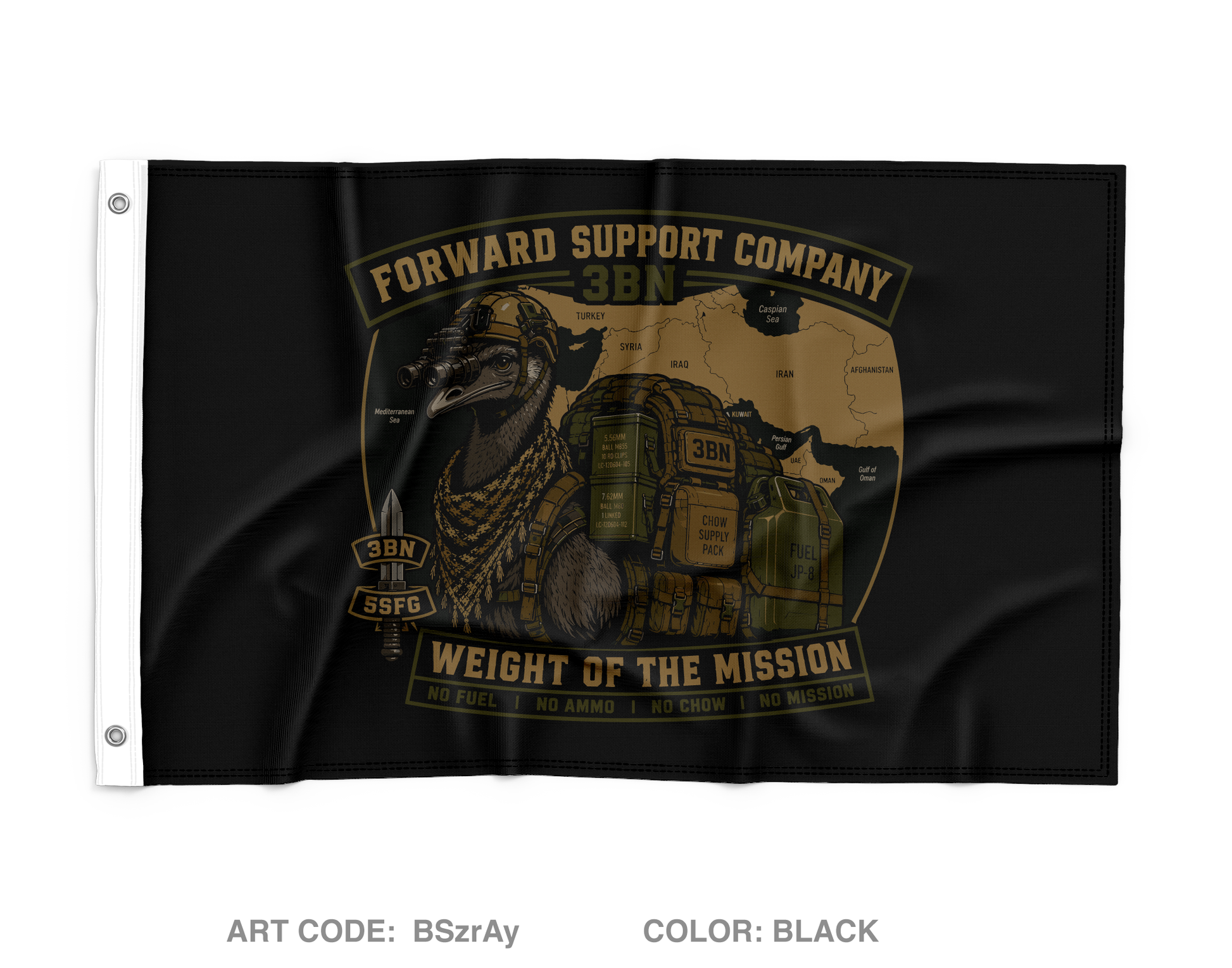 3BN, 5 SFG Wall Flag - BSzrAy