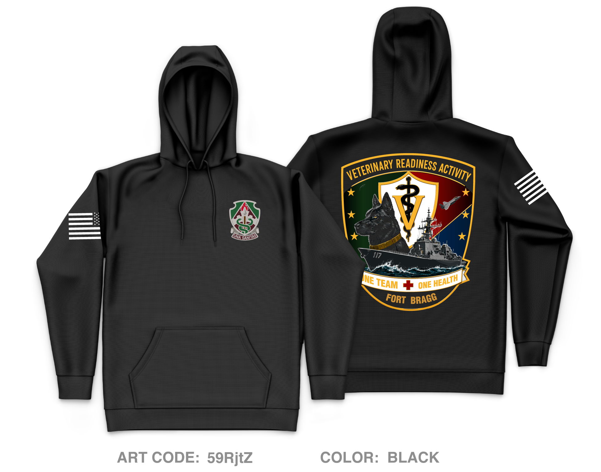 VRA Ft Bragg Core Men's Hooded Performance Sweatshirt - 59RjtZ