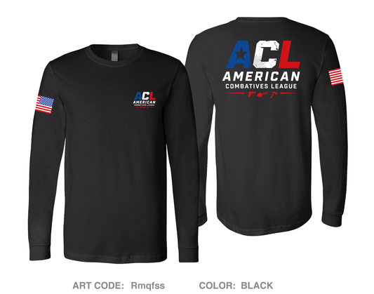 American Combatives League Comfort Unisex Cotton LS Tee - Rmqfss