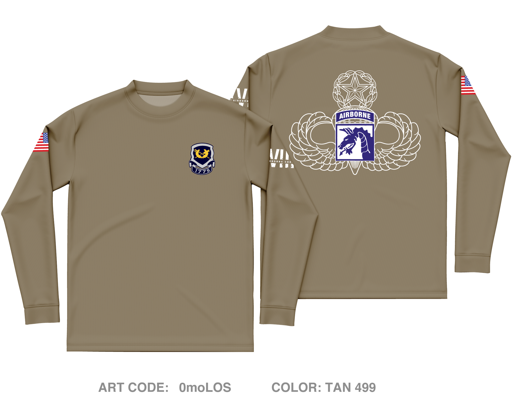XVIII Airborne Corps OSJA Core Men's LS Performance Tee - 0moLOS