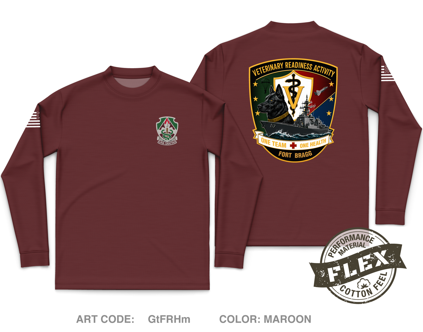 VRA Ft Bragg Core Men's LS Flex Performance Tee - GtFRHm