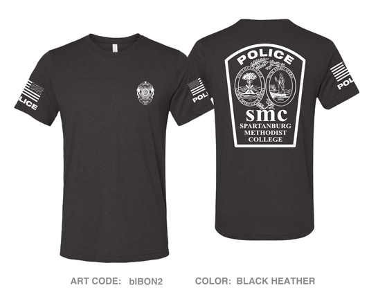 Spartanburg Methodist College Police Comfort Unisex Triblend SS Tee - blBON2