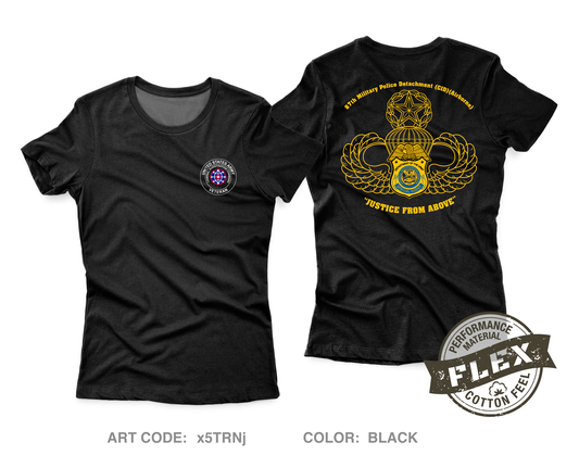 87TH MP DET (CID) (ABN) Core Women's SS Flex Performance Tee - x5TRNj