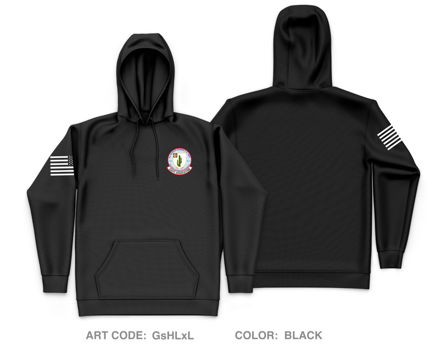 35th Infantry (Cacti) Regiment Association Fundraising collection Core Men's Hooded Performance Sweatshirt - GsHLxL