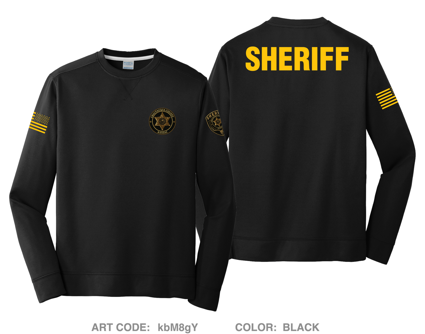 Chautauqau County Sheriffs Office/ Sedan PD HI-Tech Performance Crewneck Sweatshirt - kbM8gY