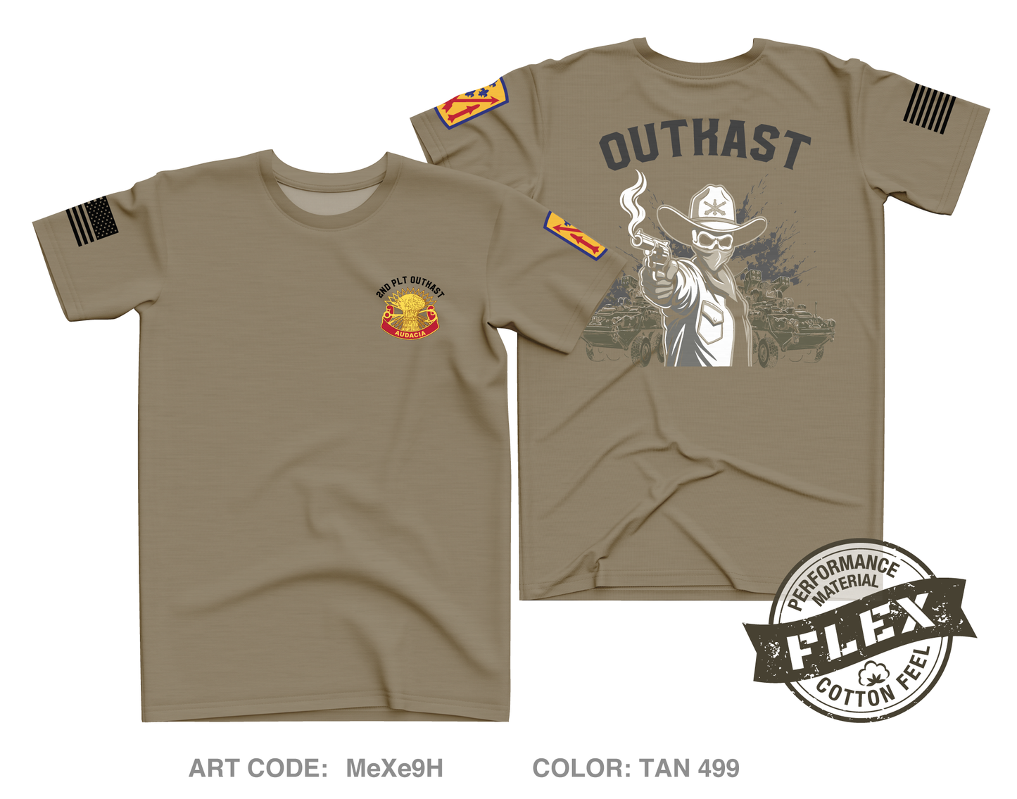 5-4 ADAR 2nd PLT ALPHA BTTRY Fundraising Collection Core Men's SS Flex Performance Tee - MeXe9H