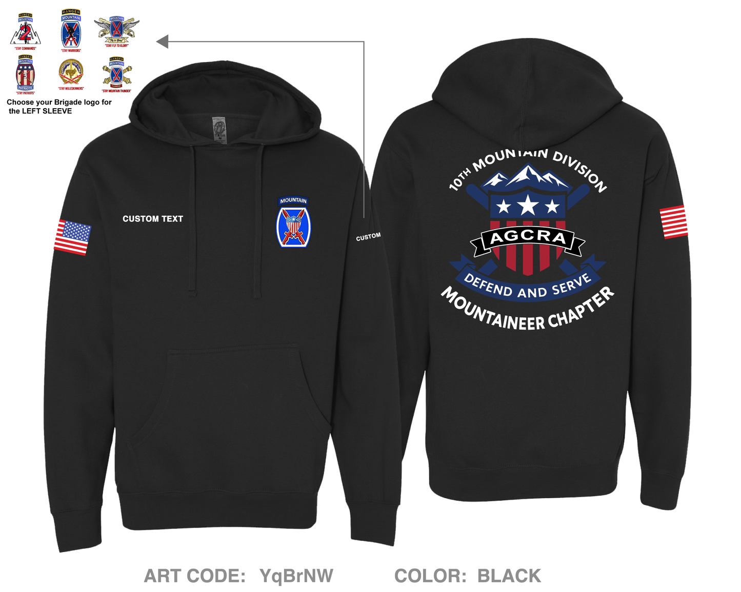 CUSTOM Mountaineer Agcra Comfort Unisex Hooded Sweatshirt - YqBrNW