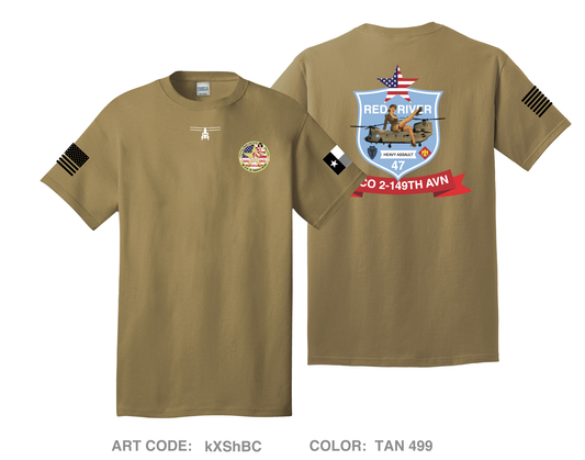 Bravo Company 2-149th Aviation Comfort Unisex Cotton SS Tee - kXShBC