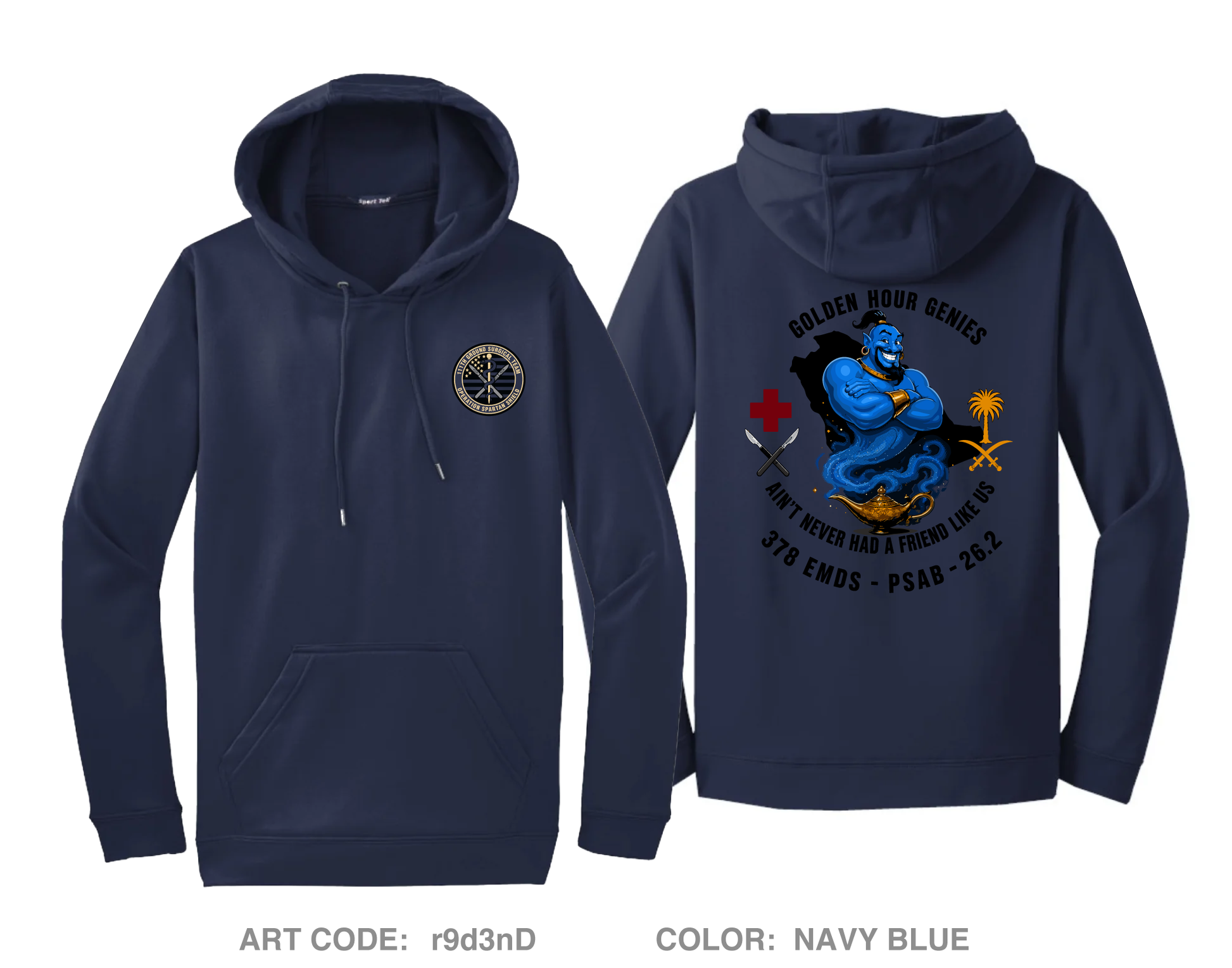 111th Ground Surgical Team Hi-Tech Performance Hoodie - r9d3nD