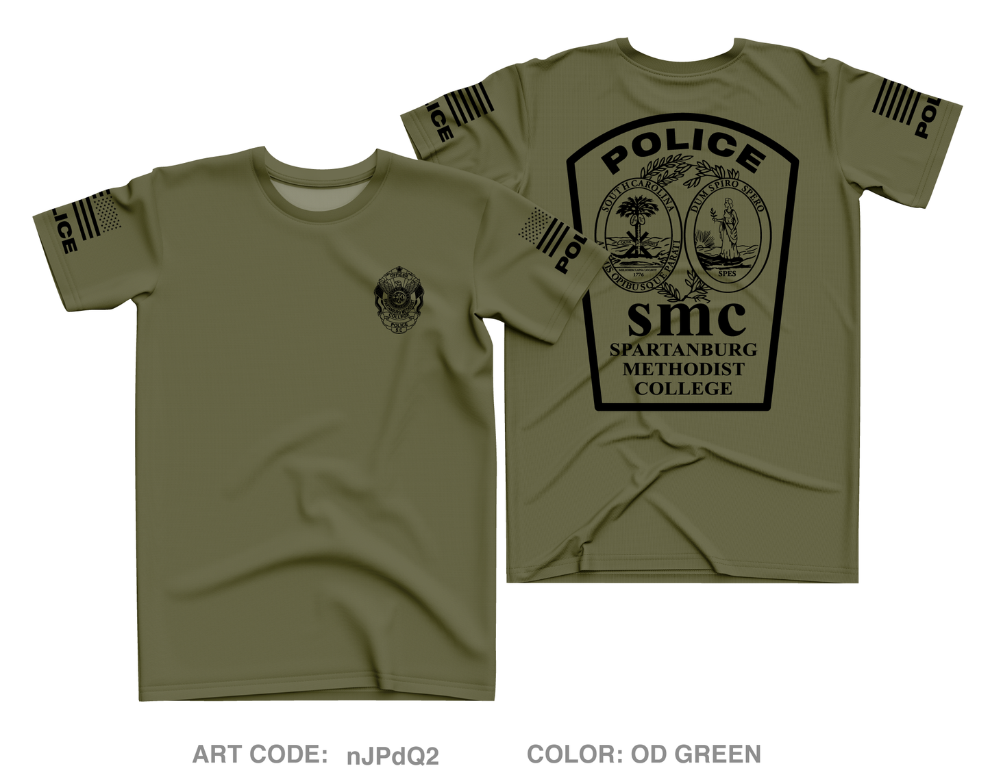 Spartanburg Methodist College Police Core Men's SS Performance Tee - nJPdQ2
