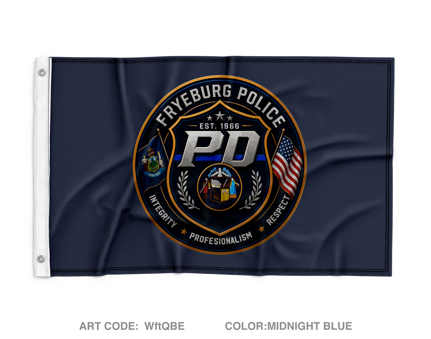 Fryeburg Police Department Wall Flag - WftQBE