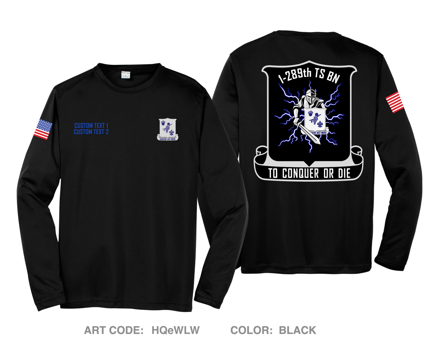 CUSTOM 1-289th TSBN Hi-Tech Performance Unisex LS Tee - HQeWLW